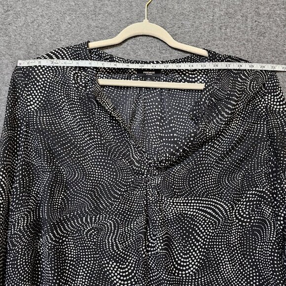 Premise Blouse Woman Size 3X Black White Polka Dot Balloon Sleeve‎ Pullover Top - Picture 12 of 16